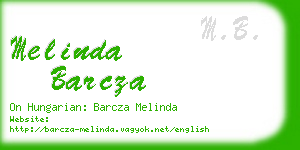 melinda barcza business card